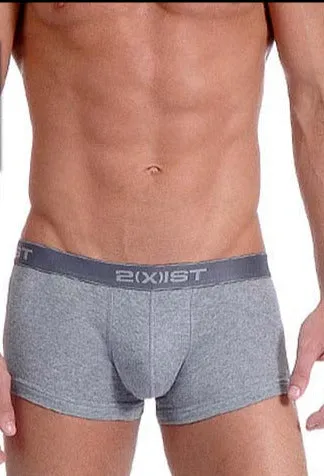 2(x)ist Essential No Show Trunk Underwear Heather Grey Size M