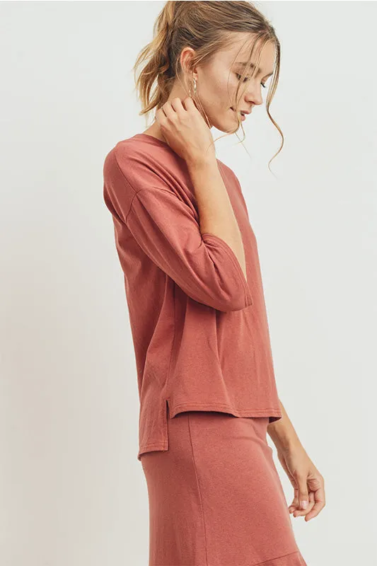 3/4 Sleeve Relaxed Top