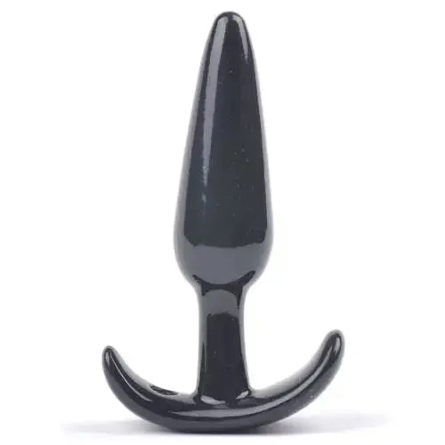 4.7-inch Black Tapered Medium Butt Plug with Flared Base