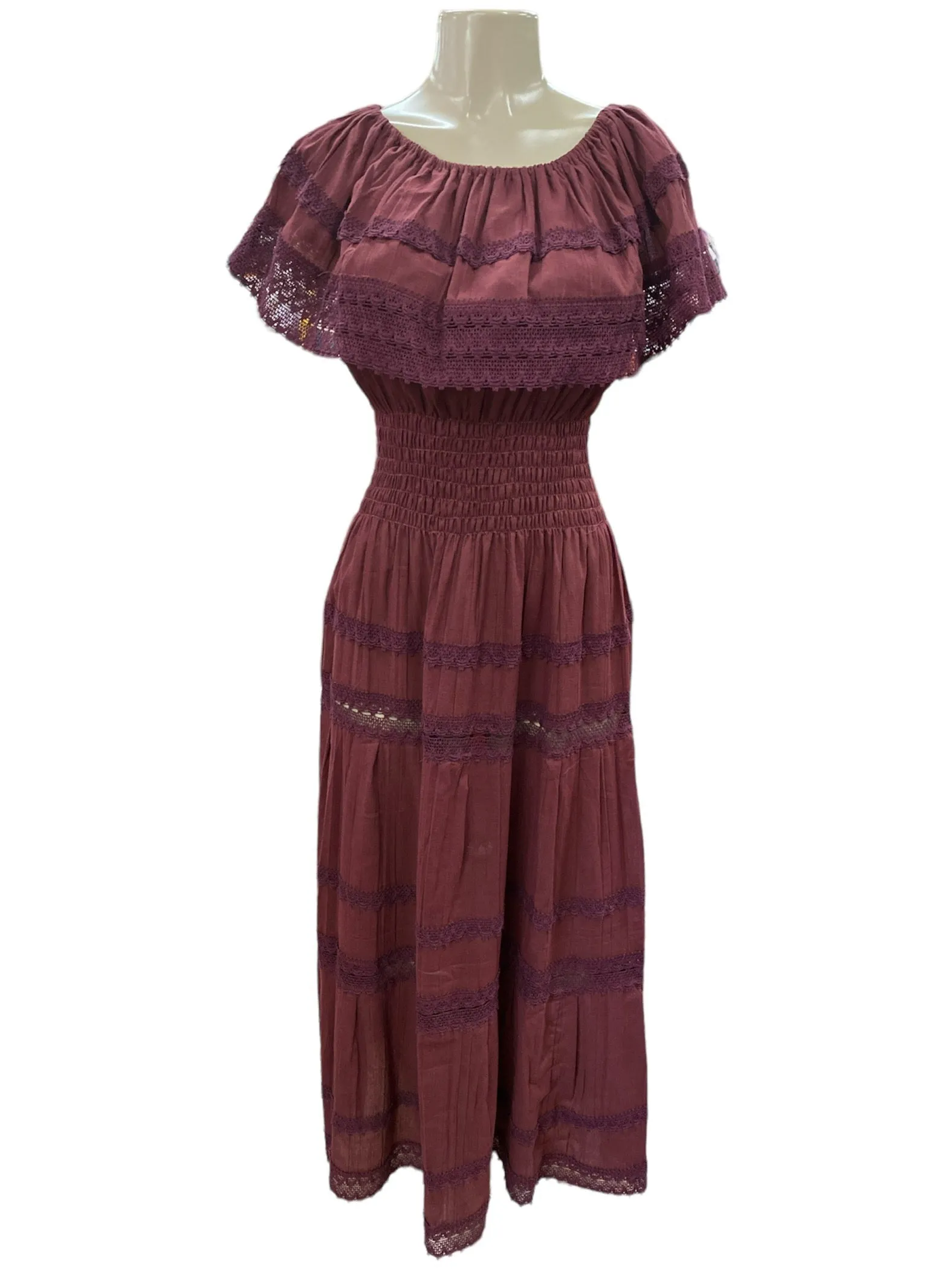 Adalia Maxi Dress Burgundy