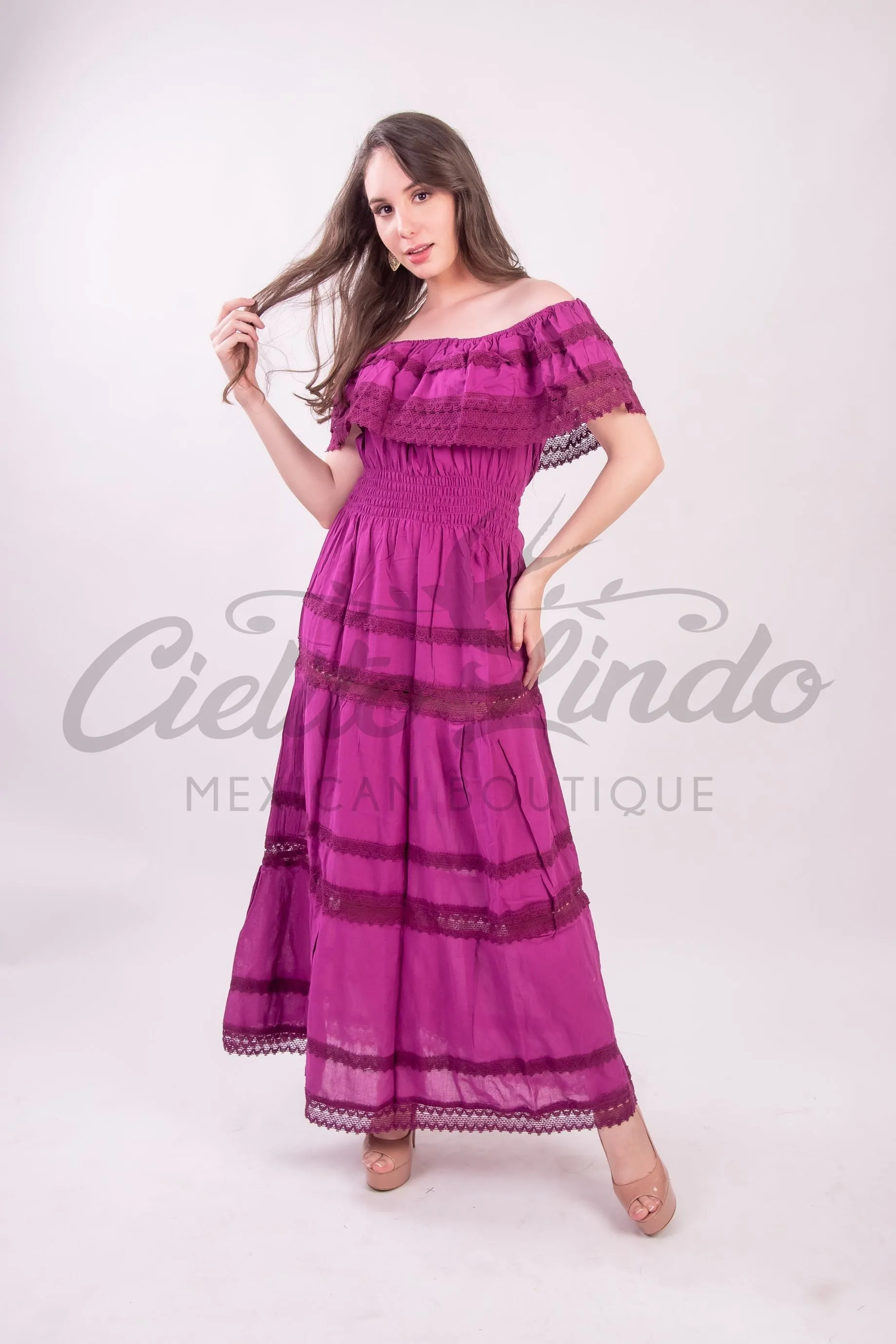 Adalia Maxi Dress Magenta