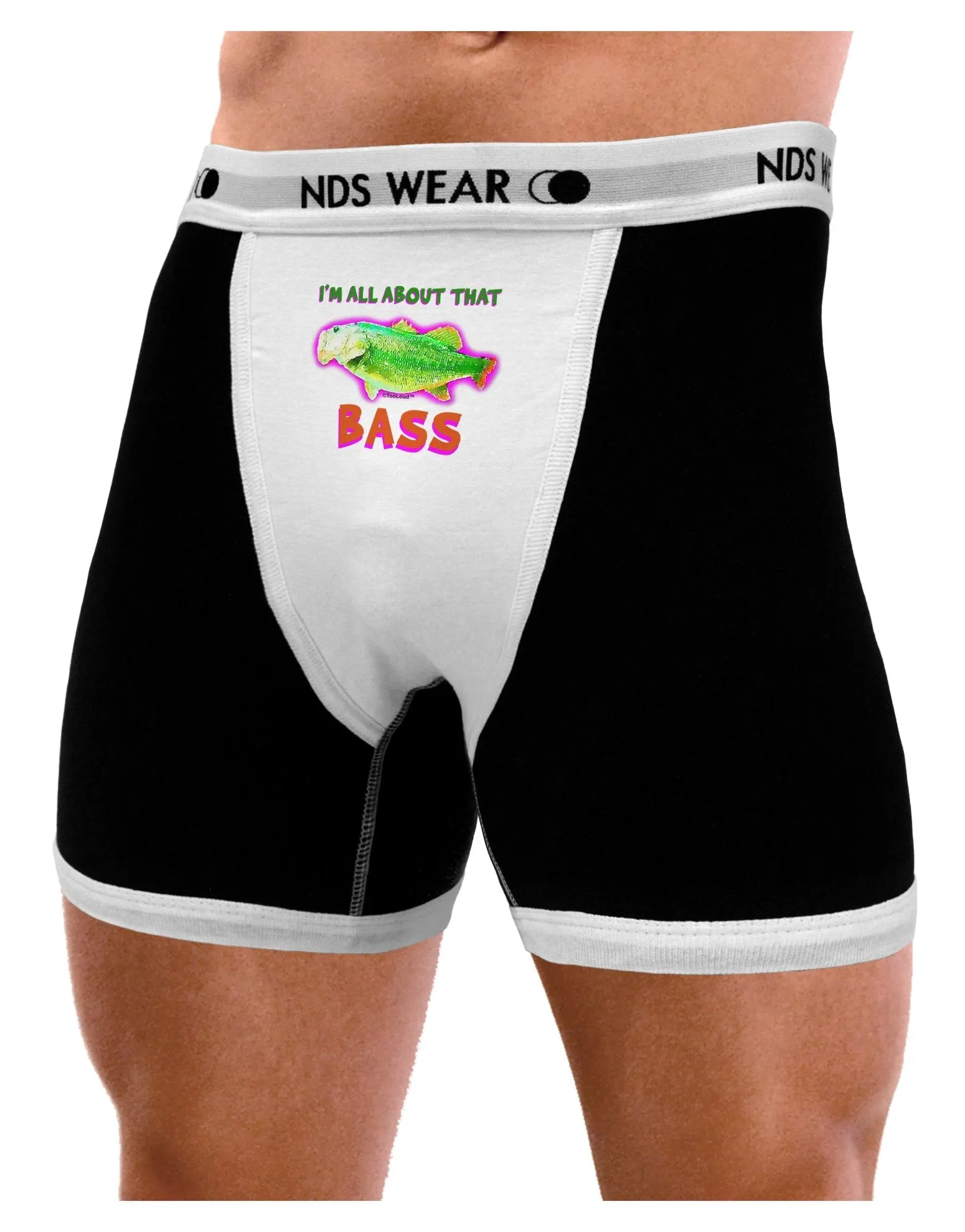 All About That Bass Fish Watercolor Mens Boxer Brief Underwear