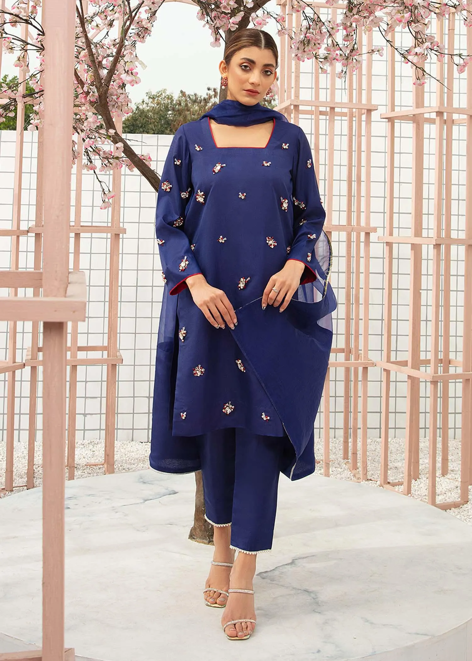 Allure by Ih - ETHEREAL - Katan Silk - Navy - 3 Piece