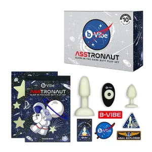 b-Vibe Limited Edition 10-Piece Asstronaut Glow-in-the-Dark Butt Play Set