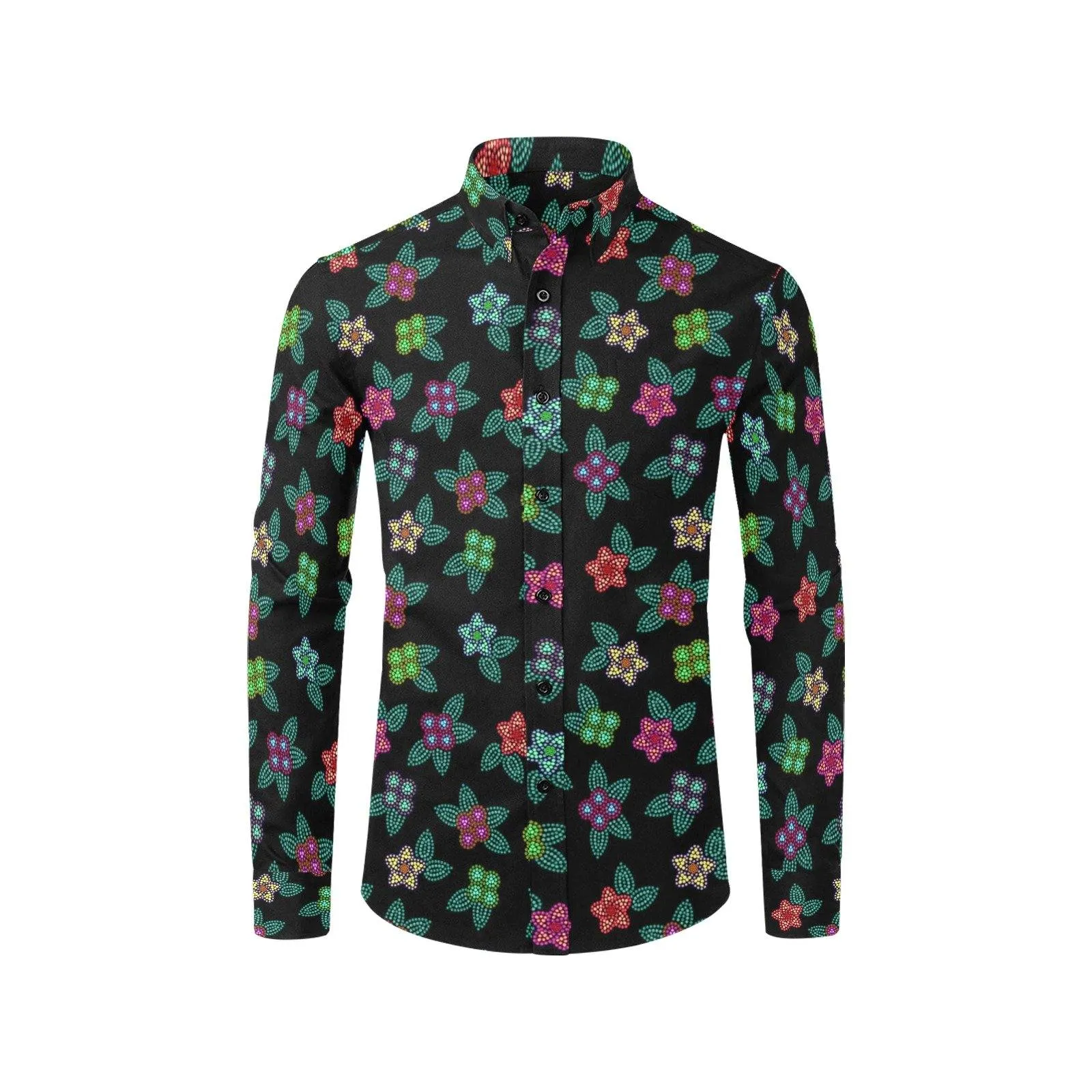 Berry Flowers Dress Shirt