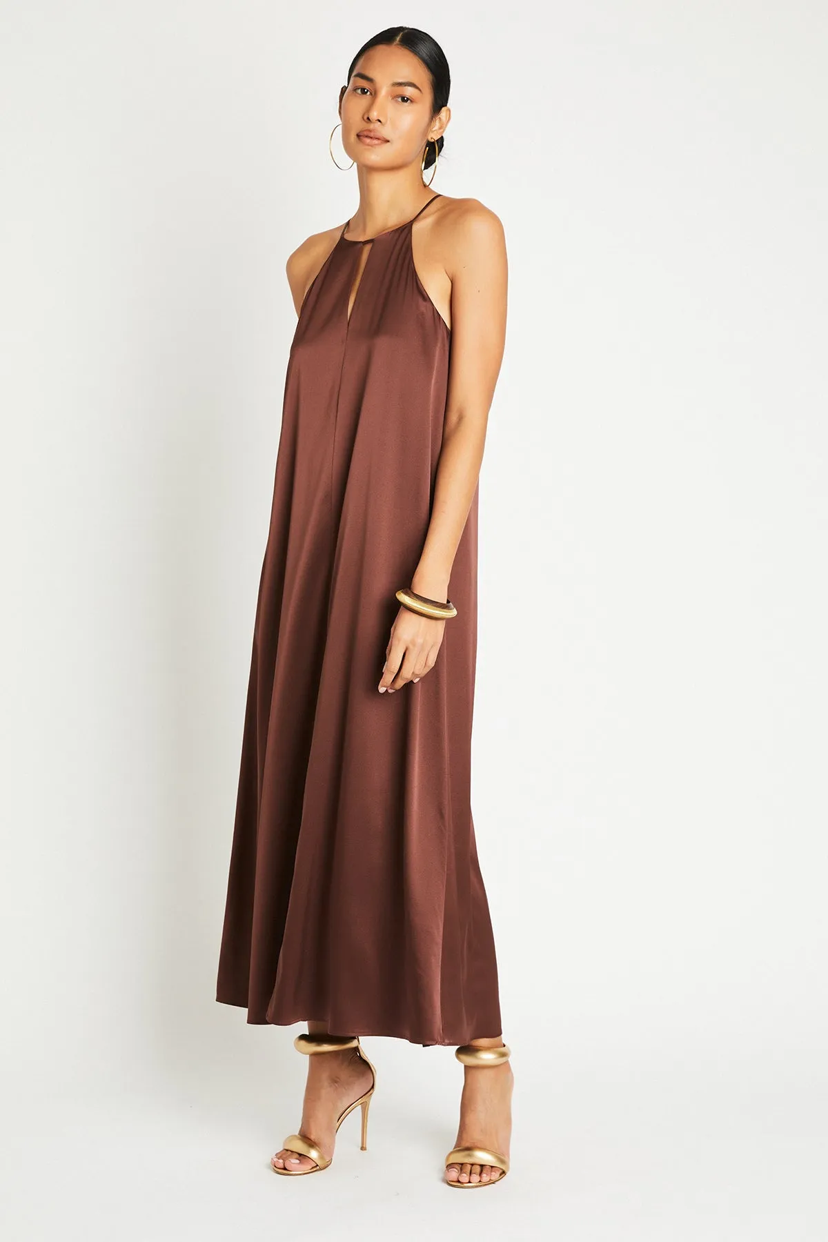   Beryll Sienna Silk Dress | Chocolate