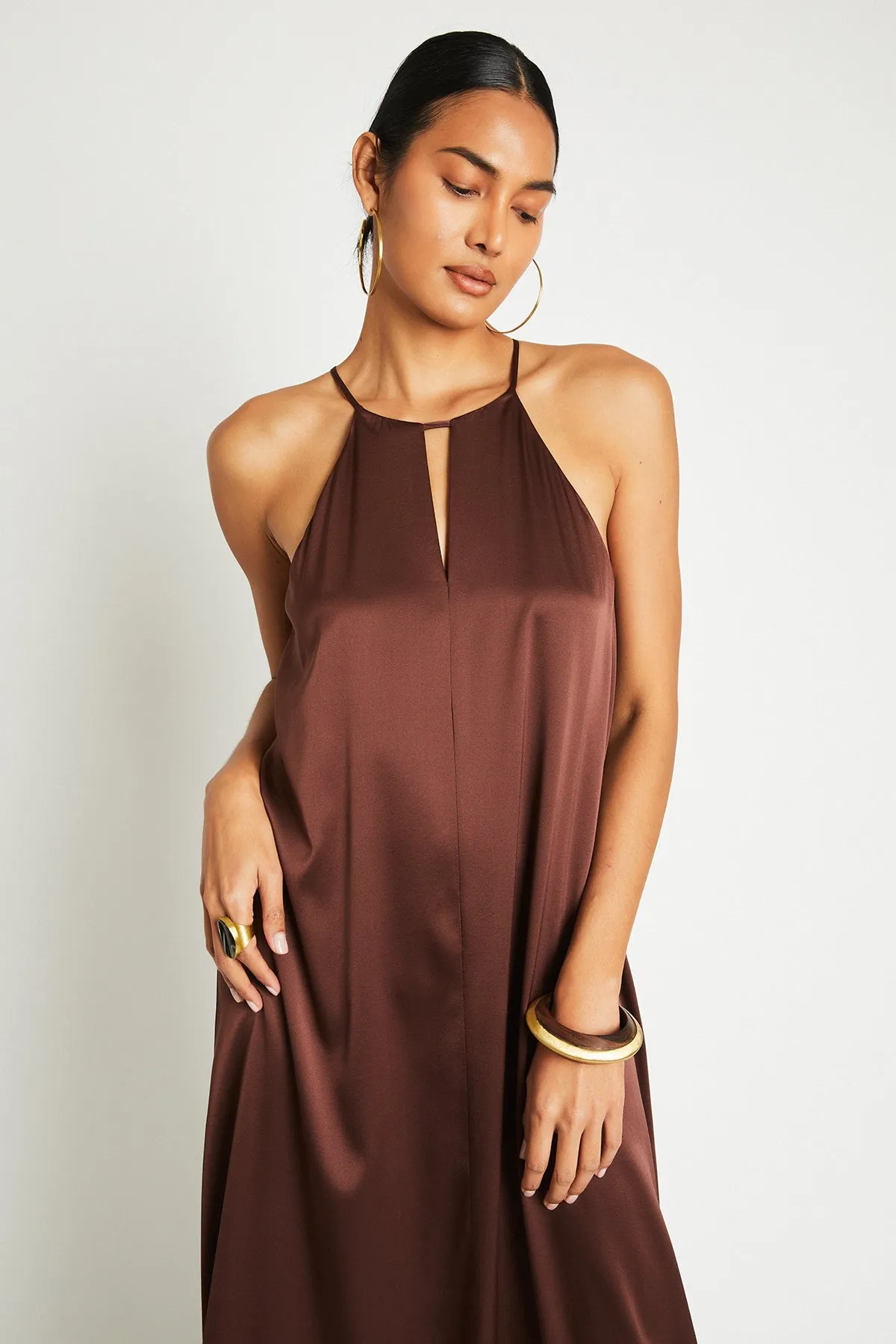   Beryll Sienna Silk Dress | Chocolate