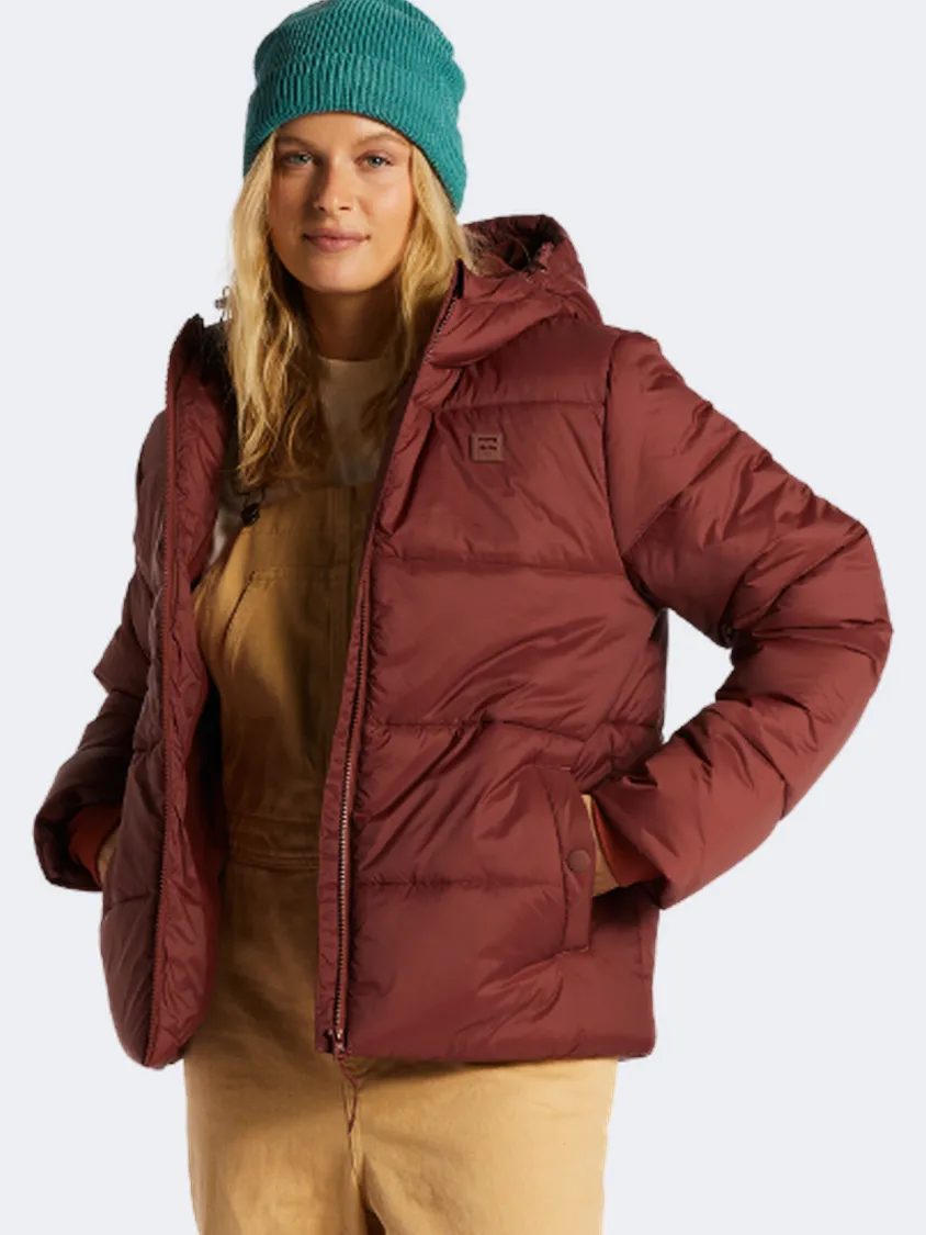 Billabong Transport Puffe  Women Lifestyle Jacket Rosewood