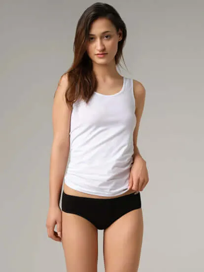 Black Organic Cotton Period Panty by Comazo