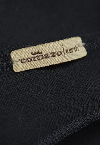 Black organic cotton string by Comazo