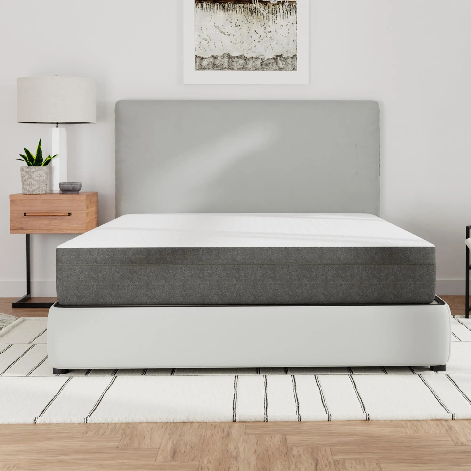 Blissful Nights - Twin Long Mattress - Medium Firm 10" Cool Gel Memory Foam.