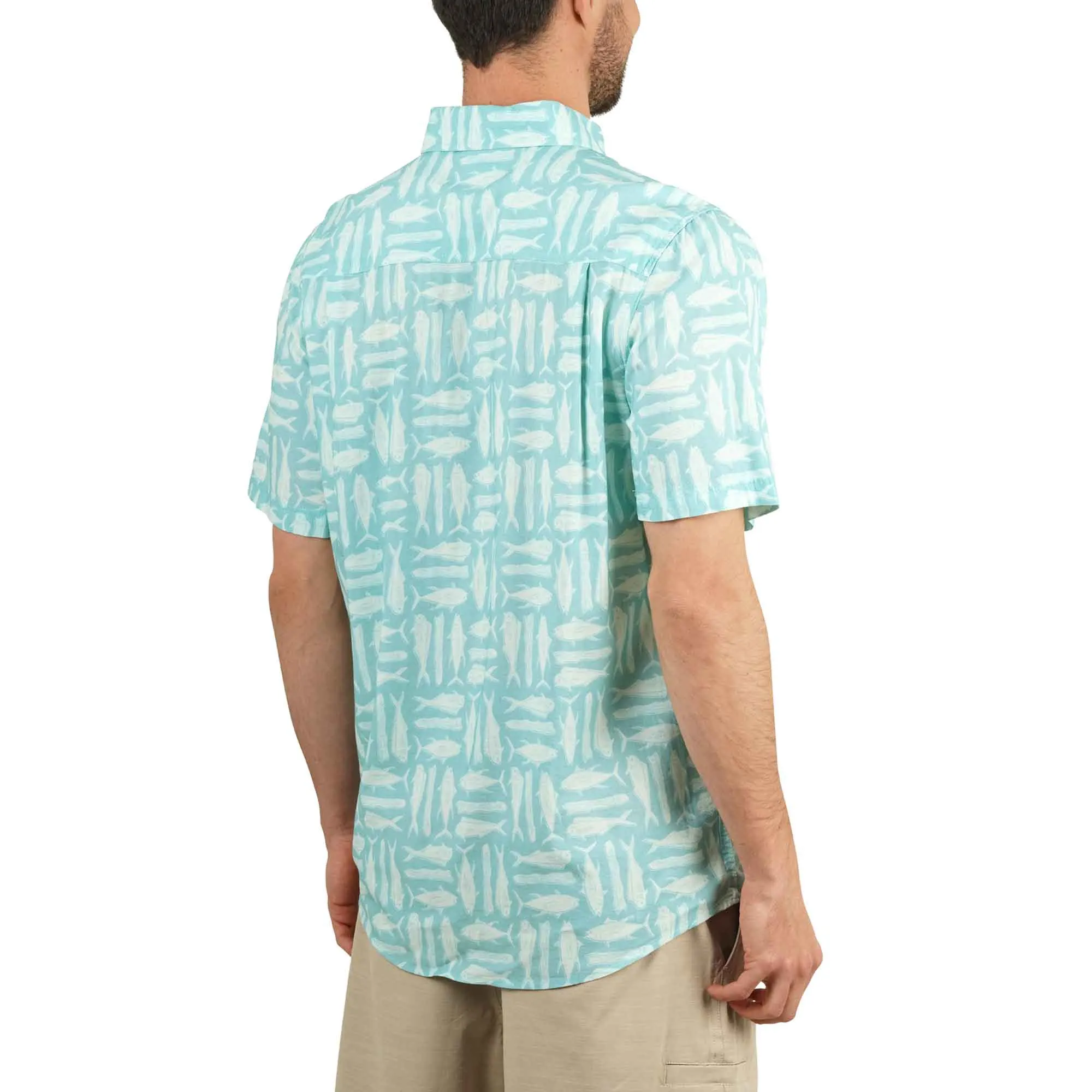 Boatbar SS Button Down Shirt | Pastel Turquoise