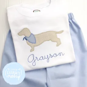 Boy Shirt - Dachshund with Bandana