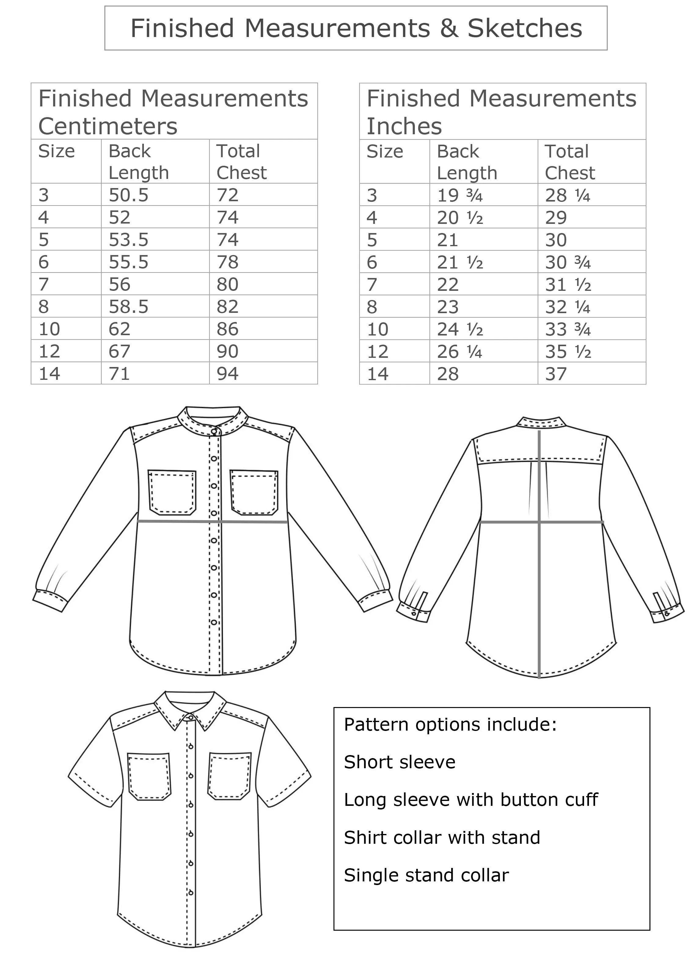 Boy's classic shirt, school shirt, sizes 3 to 14 years PDF sewing pattern. FINLEY SHIRT.