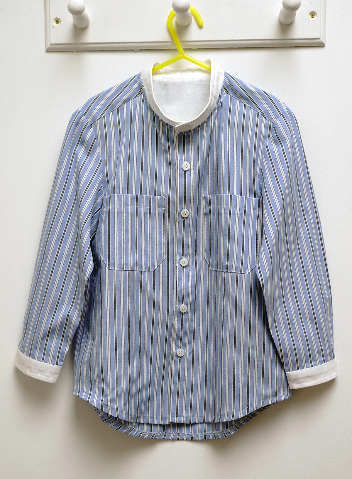 Boy's classic shirt, school shirt, sizes 3 to 14 years PDF sewing pattern. FINLEY SHIRT.