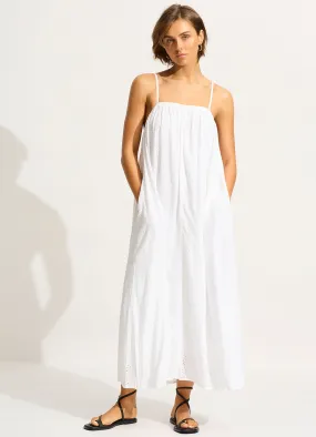 Broderie Maxi Dress - White