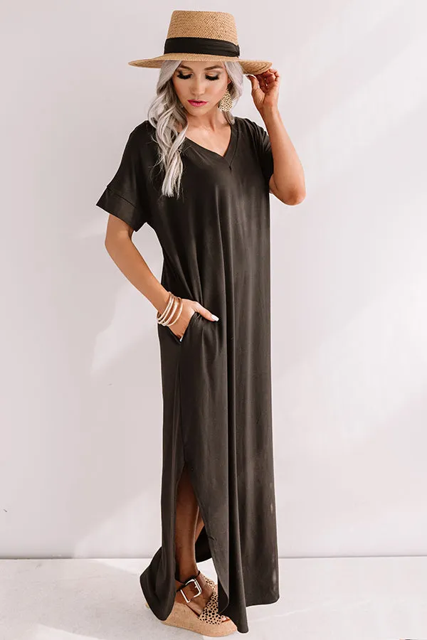 Buena Vista Vacay T-Shirt Maxi In Black