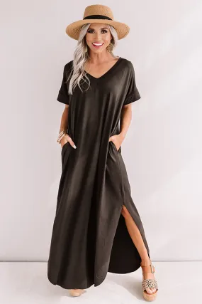 Buena Vista Vacay T-Shirt Maxi In Black