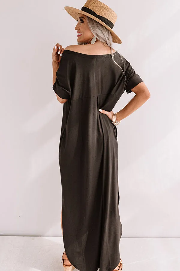 Buena Vista Vacay T-Shirt Maxi In Black