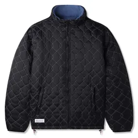 Butter Goods - Chainlink Reversible Puffer Jacket Black/Slate