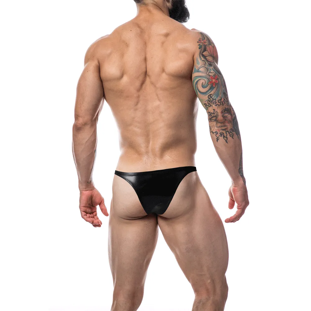 C4M Brazilian Brief - Black Leatherette