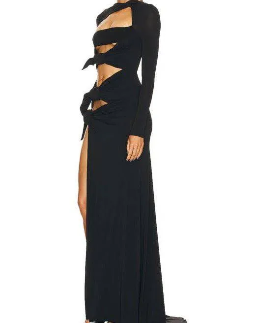 Casey Long Sleeve Cut Out Maxi Dress