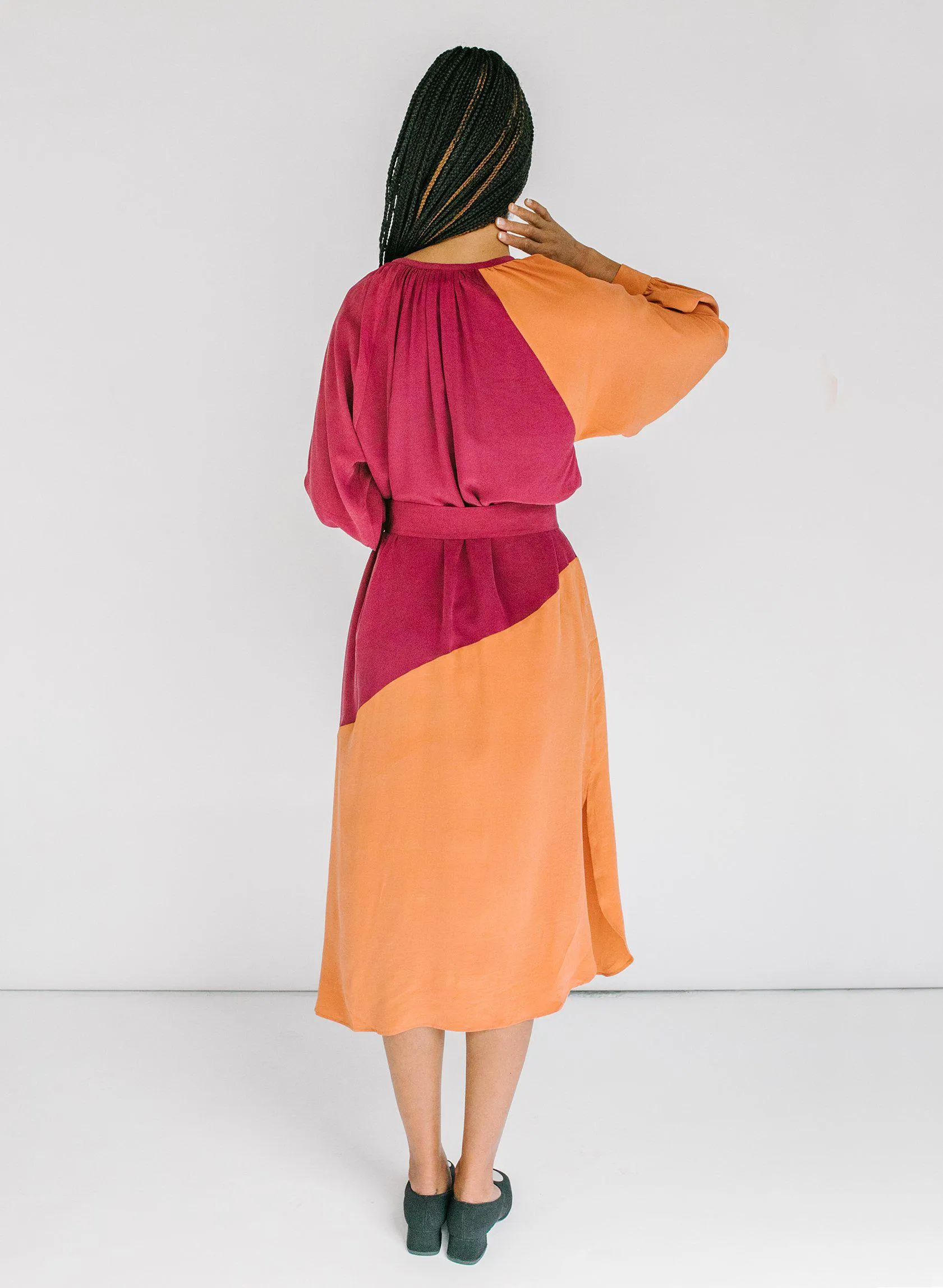 Caz Dress, fuchsia   persimmon