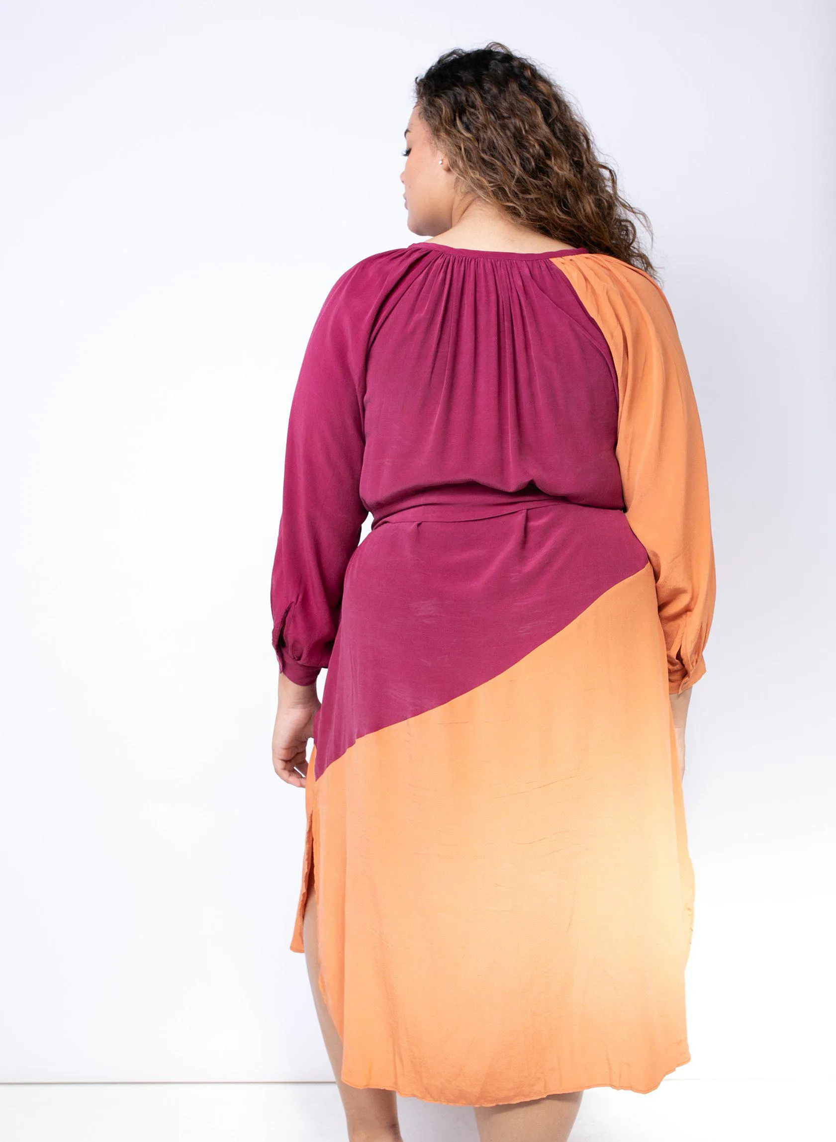 Caz Dress, fuchsia   persimmon