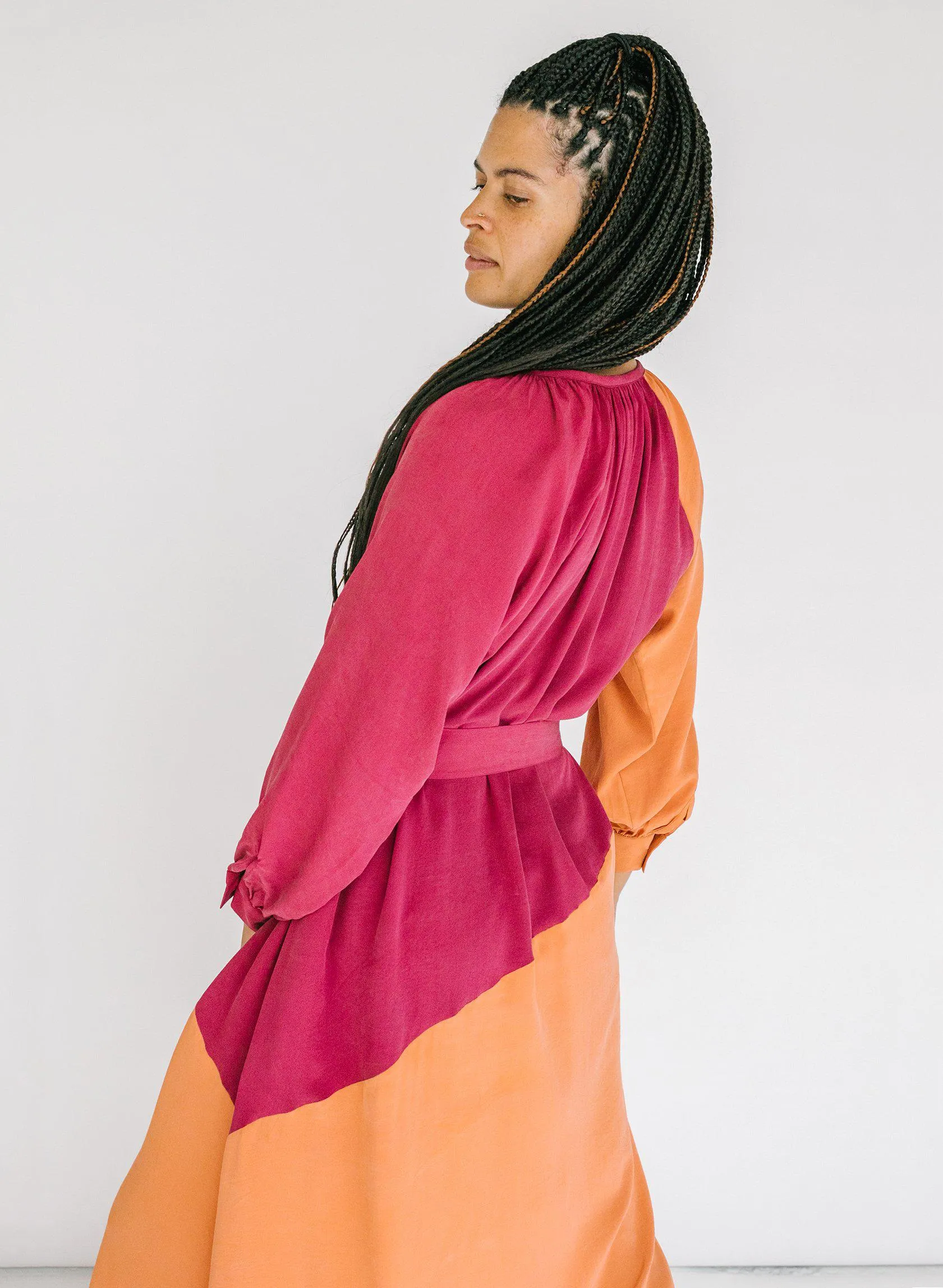 Caz Dress, fuchsia   persimmon