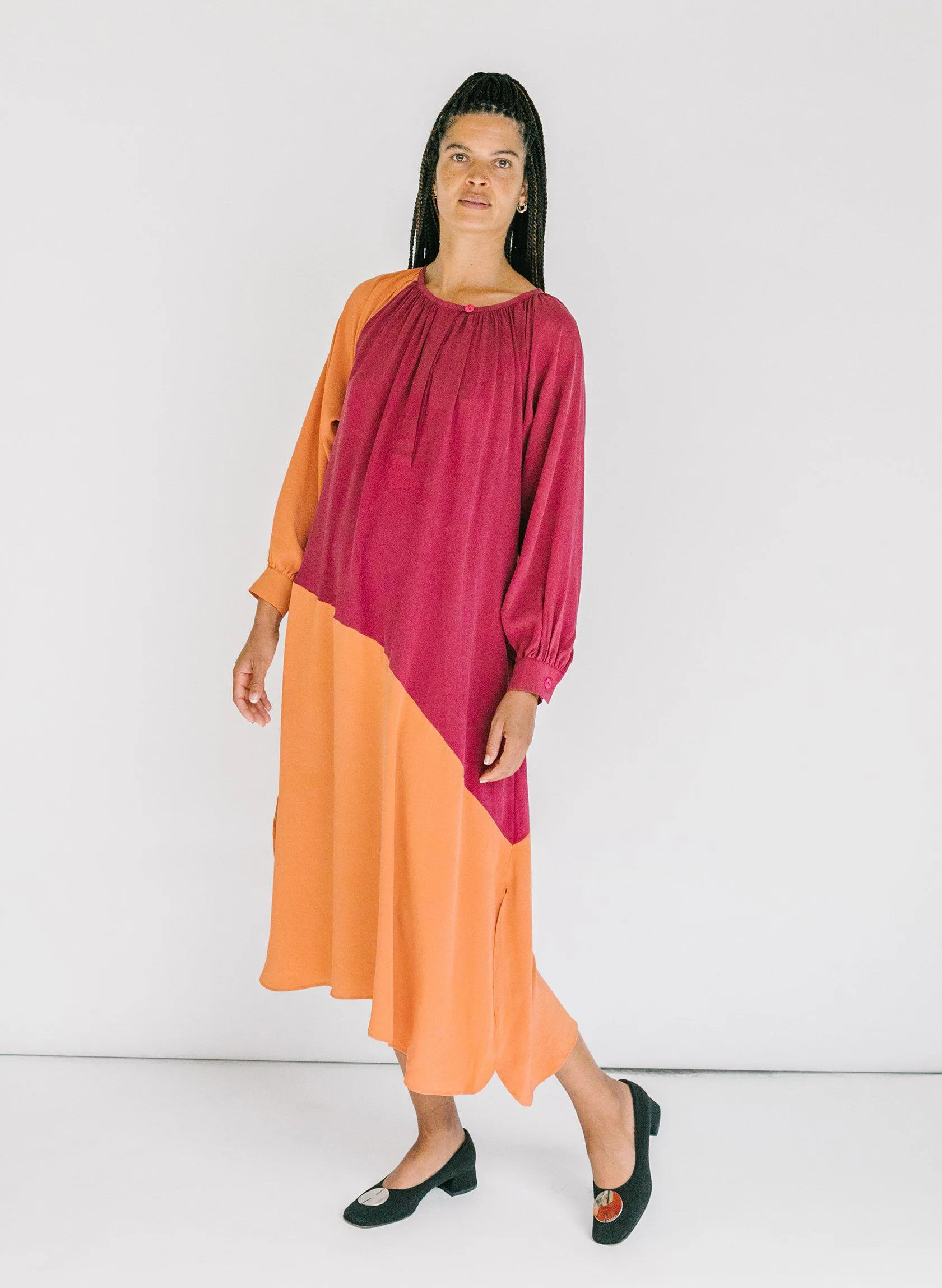 Caz Dress, fuchsia   persimmon