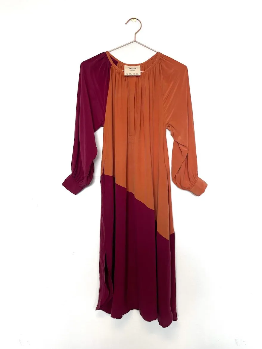 Caz Dress, fuchsia   persimmon