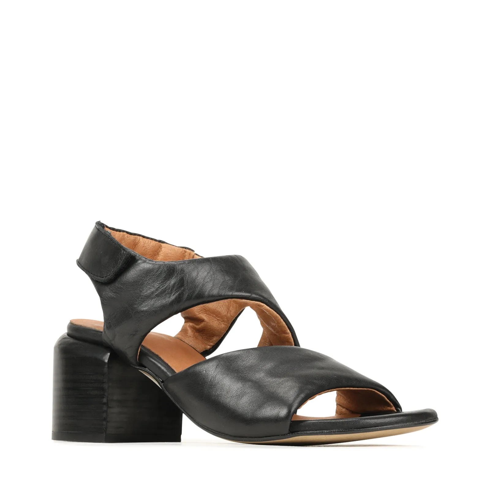 CHARBEL BLOCK HEEL SANDAL LEATHER