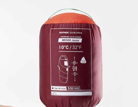 Children's sleeping bag mh500 0°c - red