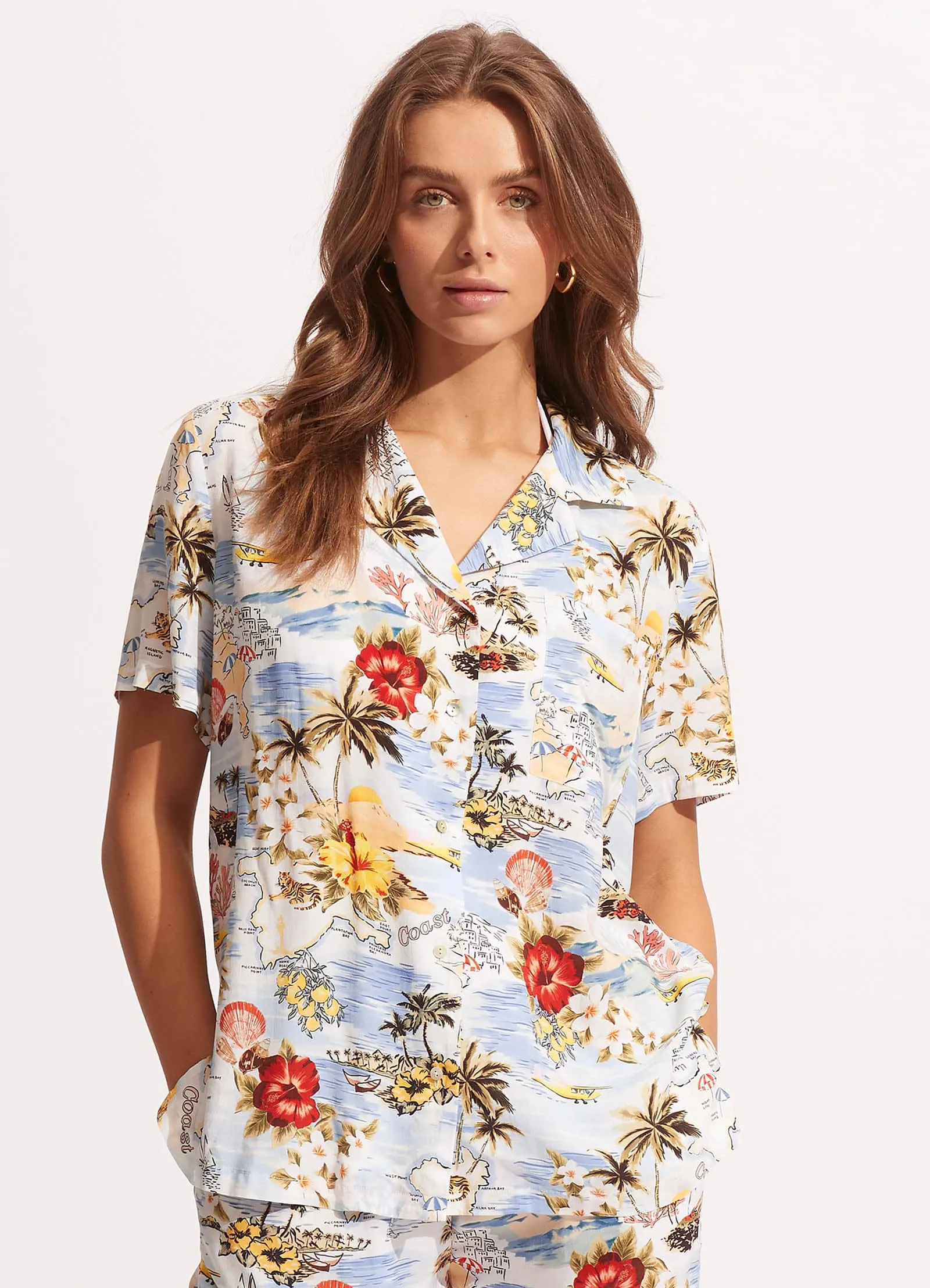 Coast To Coast Resort Shirt - Powder Blue