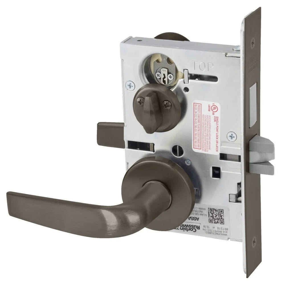 Corbin Russwin ML2030-CSA Privacy Bedroom or Bathroom Mortise Lock, Citation Lever, A Rose