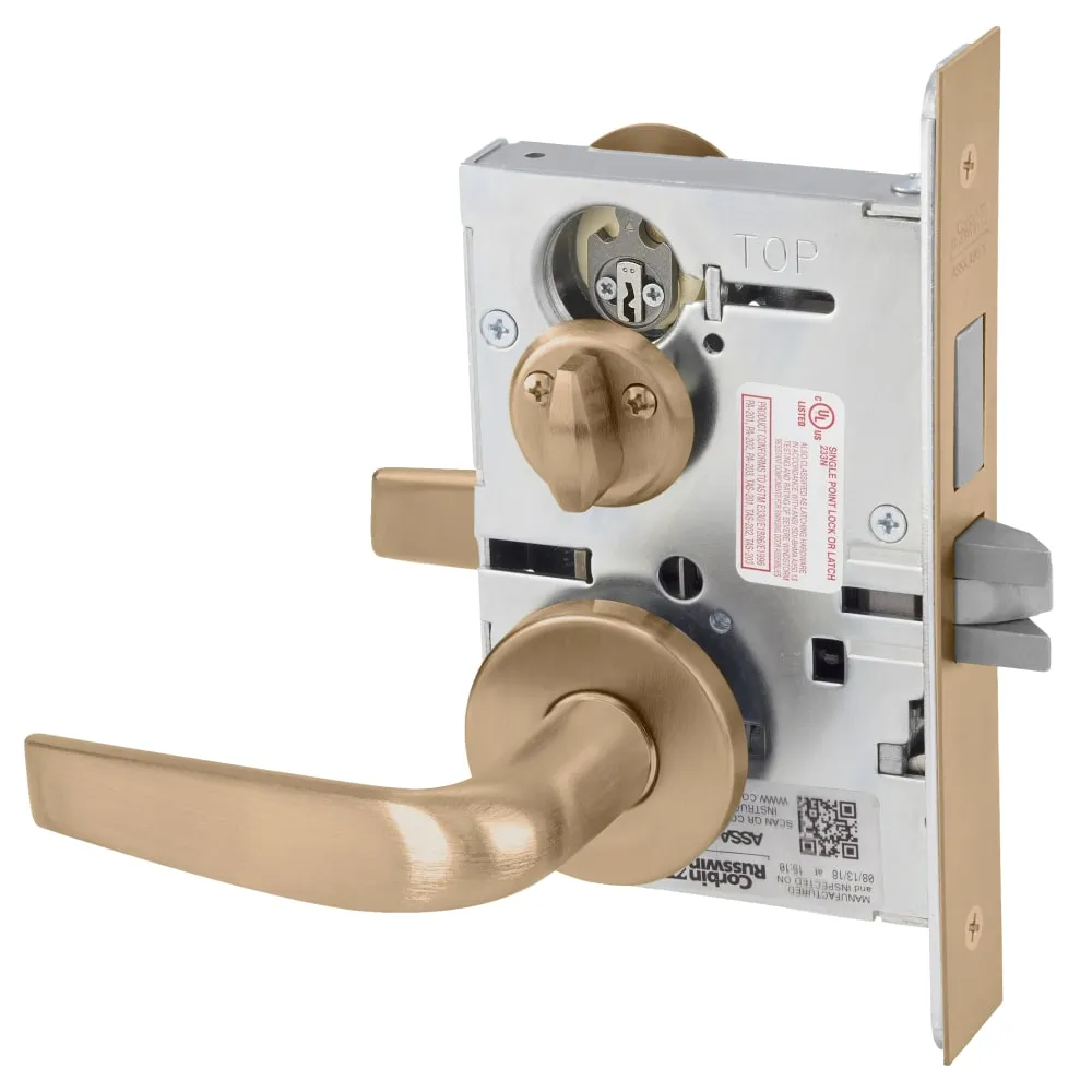 Corbin Russwin ML2030-CSA Privacy Bedroom or Bathroom Mortise Lock, Citation Lever, A Rose