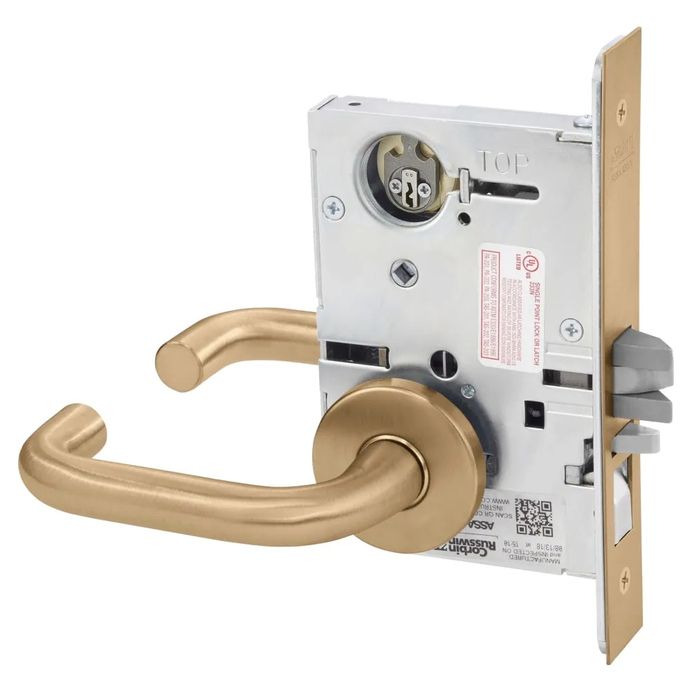 Corbin Russwin ML2051-LWA Entrance or Office Mortise Lock, Lustra Lever, A Rose