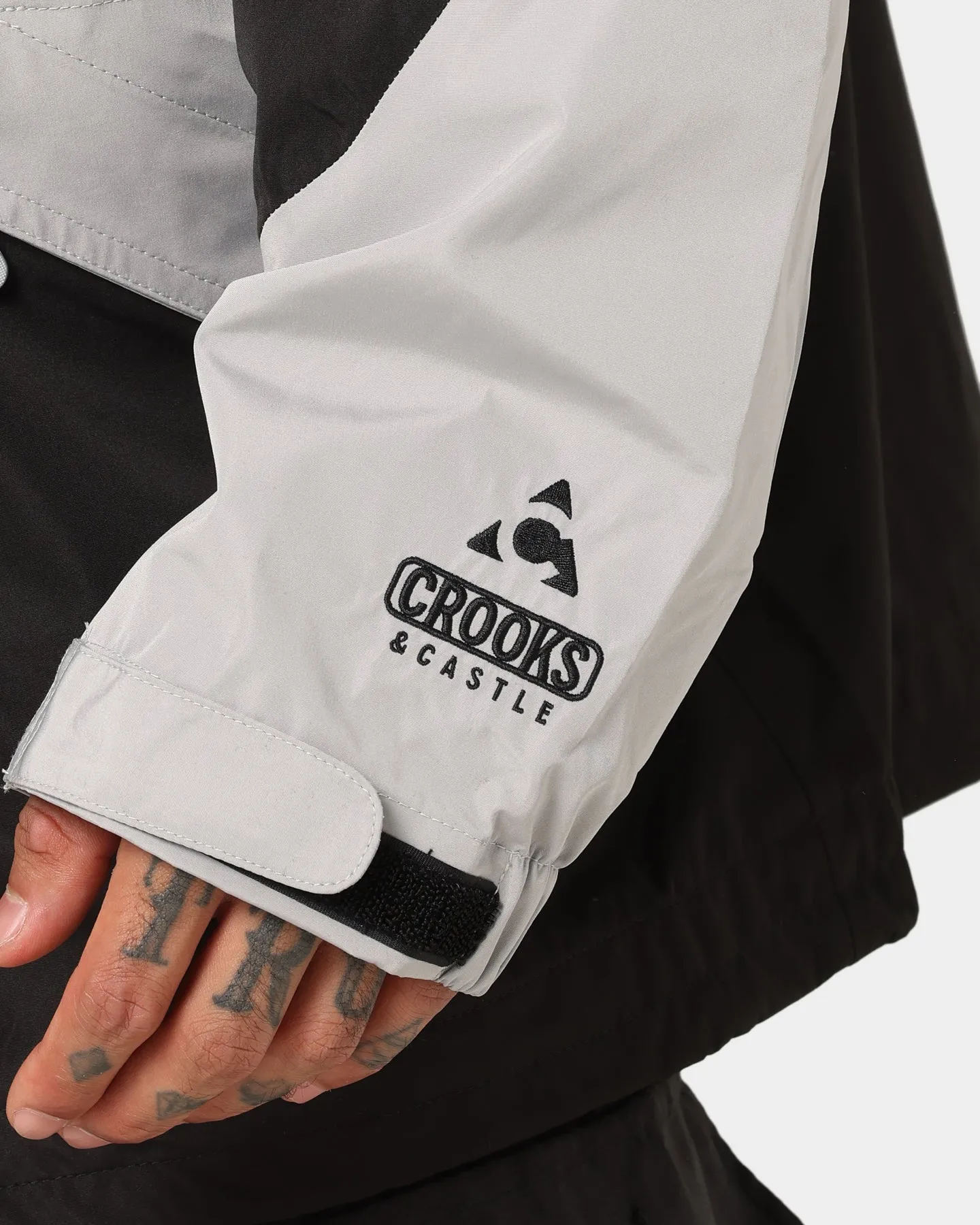 Crooks & Castles Men's Black Diamond Insulated Jacket Grey/Black