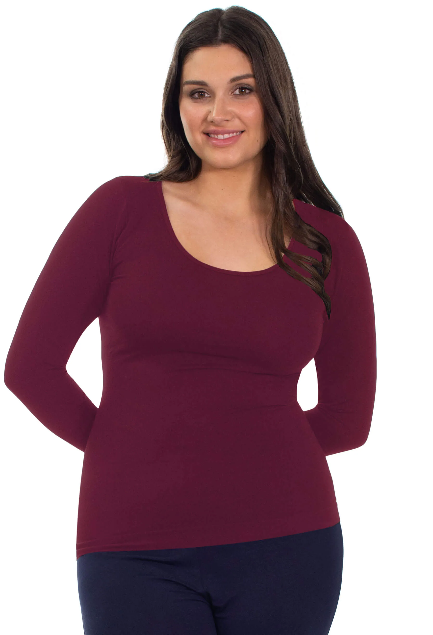 Curvy Bamboo Long Sleeve Top