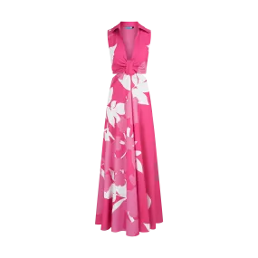 CUTOUT DRESS-DARK PINK