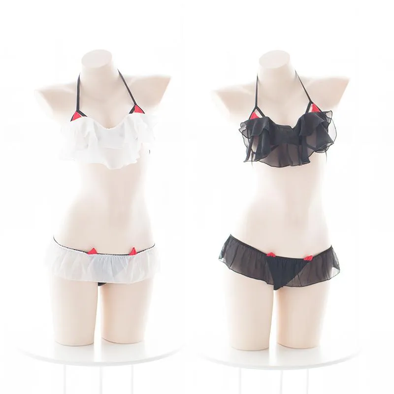 Devil Ruffle Sheer Lingerie