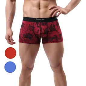 DomiGe Bamboo Fiber Mid-Rise Trunks with Moisture-Wicking Male Underwear