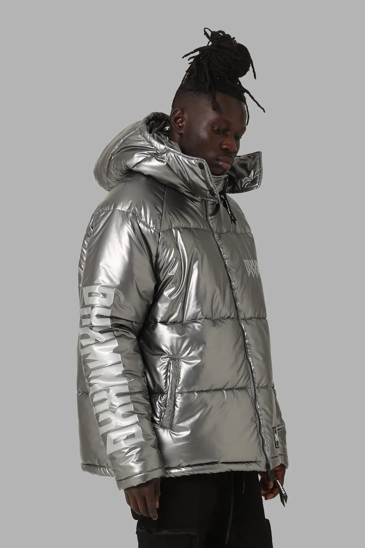 DXXMLife L-6 A Chrxme Puffer Jacket Silver