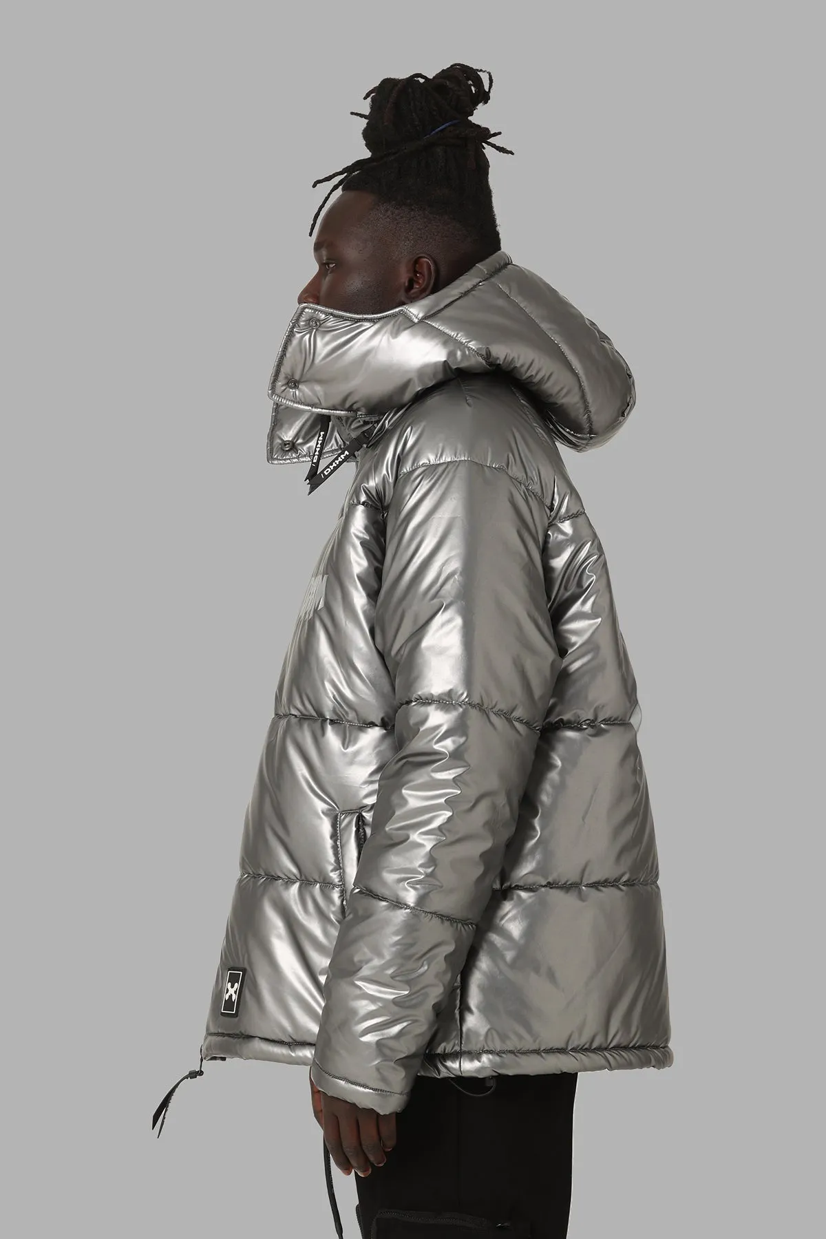 DXXMLife L-6 A Chrxme Puffer Jacket Silver