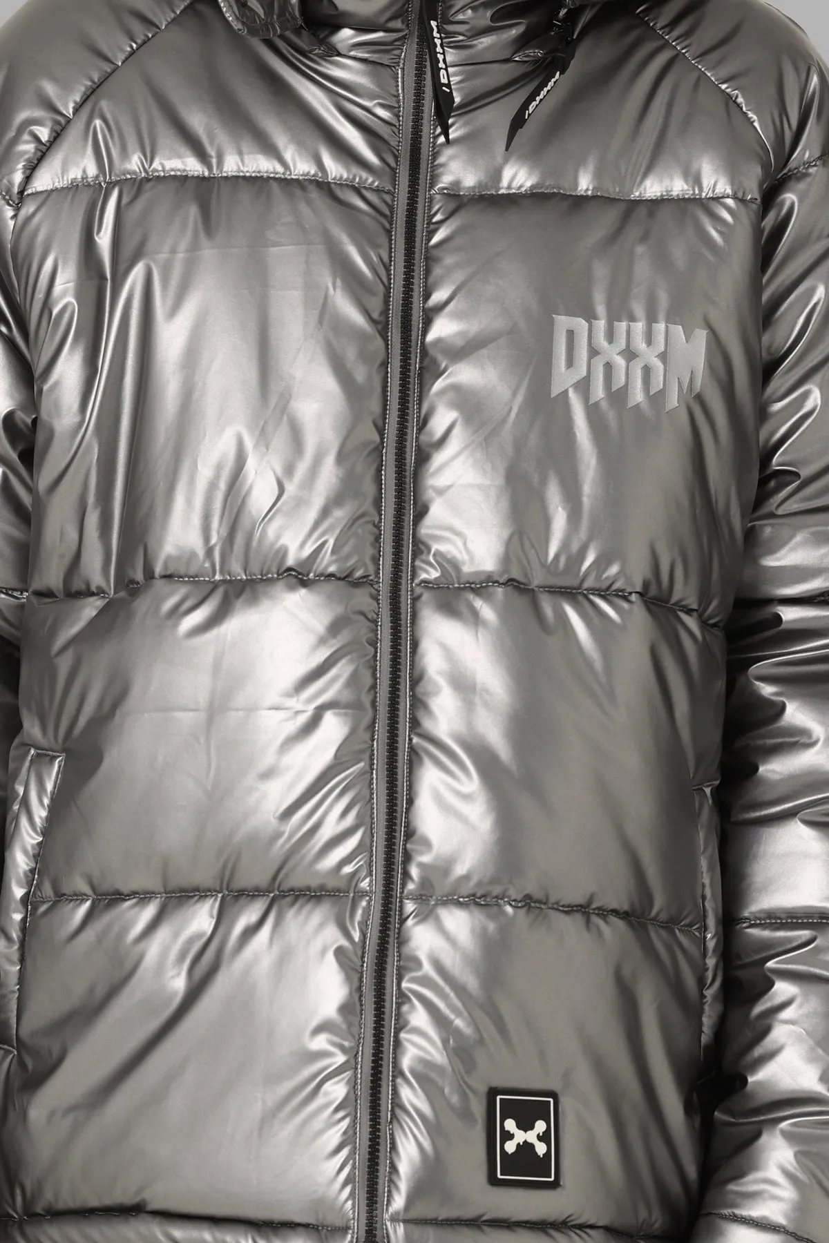 DXXMLife L-6 A Chrxme Puffer Jacket Silver