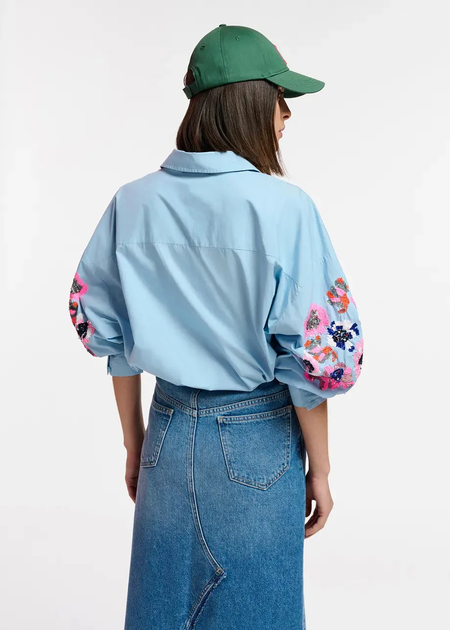 Essentiel Antwerp Eliana Vibe Shirt in Morning Sky