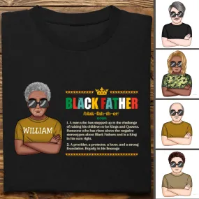 Father's Day - Black Father Definition - Personalized T-shirt