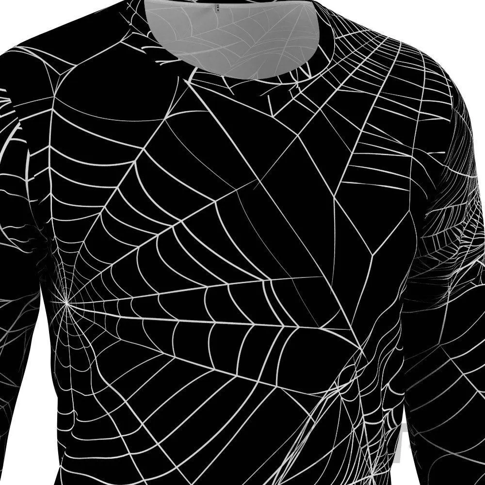 FMR Men's Spider Web Long Sleeve Running Shirt