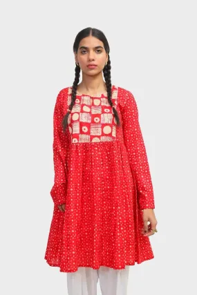 Generation - Red Wood Block Tunic - 1 PC