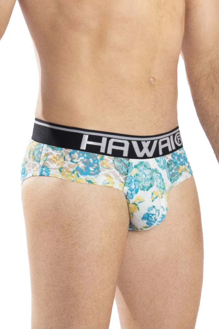 HAWAI 42050 Flowers Hip Briefs Color Turquoise